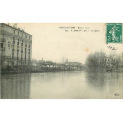 Inondations et Crue de 1910. ALFORVILLE 94. Les Quais