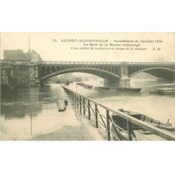 Inondation et Crue de 1910. ALFORT ALFORVILLE 94. Quai de la Marne