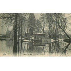 Inondation et Crue de 1910. SAINT-MAUR 94. Quai de la Marne