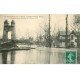 carte postale ancienne Inondation et Crue de 1910. SAINT-MAUR 94. Passerelle et Ile Machefer