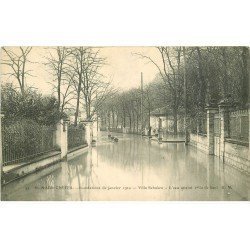 Inondations et Crue de 1910. SAINT-MAUR CRETEIL 94. Villa Schacken. Tampon Legoy Le Havre