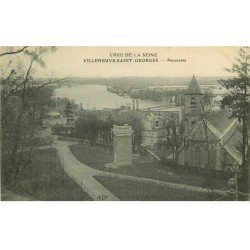 Inondations et Crue de 1910. VILLENEUVE-SAINT-GEORGES 94. Panorama