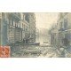 carte postale ancienne Inondation et Crue de PARIS 1910. Soldats 1° Génie Rue Gros à Auteuil. Carte Photo