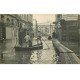 carte postale ancienne INONDATION ET CRUE PARIS 1910. Passerelles rue de Bourgogne