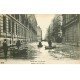 INONDATION ET CRUE PARIS 1910. Rue de Lille barques