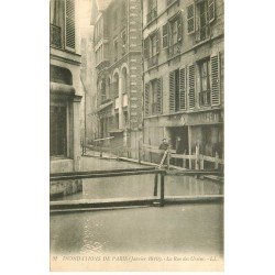 1910 INONDATION ET CRUE PARIS 04. Rue des Ursins