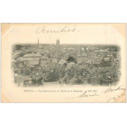 carte postale ancienne 10 TROYES. Vue générale vers 1902