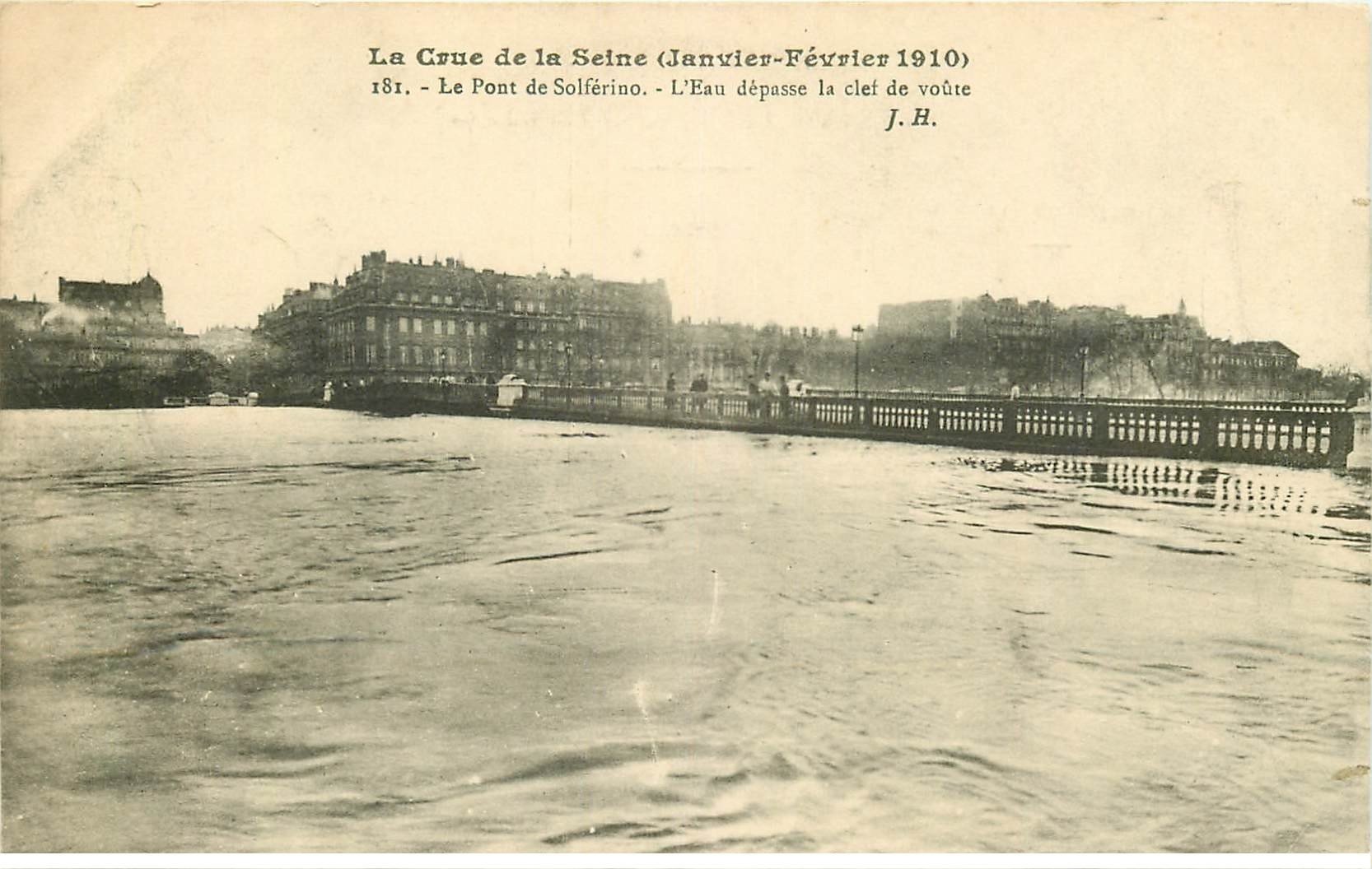 CPA 75 INONDATIONS de PARIS (janvier 1910) - La Rue Saint-Charles EUR 4