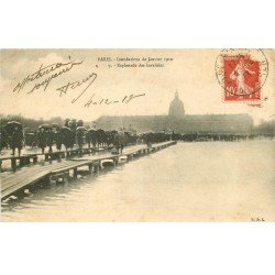 1910 INONDATION ET CRUE PARIS 07. Esplanade Invalides 1913