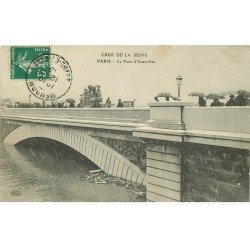 carte postale ancienne INONDATION ET CRUE PARIS 1910. Pont Austerlitz