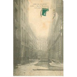INONDATION ET CRUE PARIS 1910. Rue des Trois-Portes Paris 05