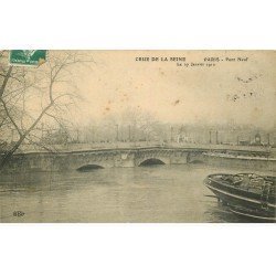 INONDATION ET CRUE PARIS 1910. Pont Neuf