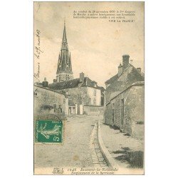 carte postale ancienne 45 BEAUNE-LA-ROLANDE. Emplacement de la Barricade 1907