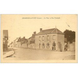 45 CHAMBON-LA-FORET. Place et Rue Principle. Voyet Aubergiste 1945
