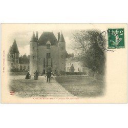 carte postale ancienne 45 CHILLEURS-AUX-BOIS. Château Chamerolles animé 1907