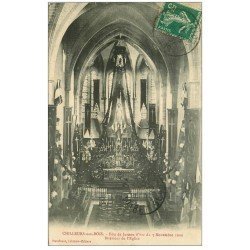 carte postale ancienne 45 CHILLEURS-AUX-BOIS. Eglise 1911 Fête Jeanne d'Arc