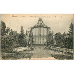 45 CORBEILLES. Grille du Château avec Jardinier et Enfants 1924