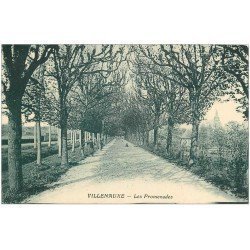 carte postale ancienne 10 VILLENAUXE. Les Promenades