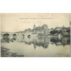 carte postale ancienne 45 GIEN. Le Château et le Pont 1922