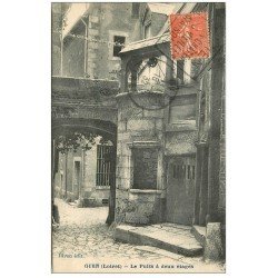 carte postale ancienne 45 GIEN. Le Puits à deux étages 1923