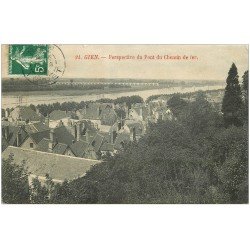 carte postale ancienne 45 GIEN. Pont du Chemin de Fer 1908