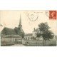 carte postale ancienne 45 IZY. Eglise et Ecole 1907. Tampon Bazoches-les-Gaillardes