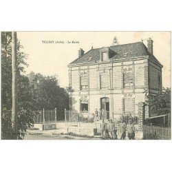 10 VILLERY. La Mairie 1918 avec Militaires