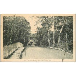 carte postale ancienne 45 LE PONT DU COUVENT Route de Roncevaux 1936