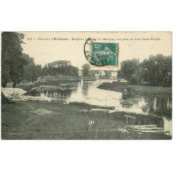 carte postale ancienne 45 LES MOULINS PONT SAINT-NICOLAS 1911