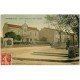 carte postale ancienne 11 ALZONNE. Ecole et Monument Vialatte 1908. Carte émaillographie