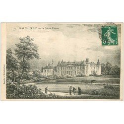 carte postale ancienne 45 MALESHERBES. Le Vieux Château 1908