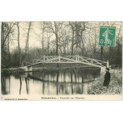 carte postale ancienne 45 MALESHERBES. Passerelle sur l'Essonne 1911