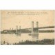 carte postale ancienne 45 MEUNG-SUR-LOIRE. Le Pont suspendu 1918