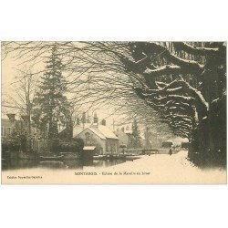 carte postale ancienne 45 MONTARGIS. Ecluse de la Marolle en Hiver