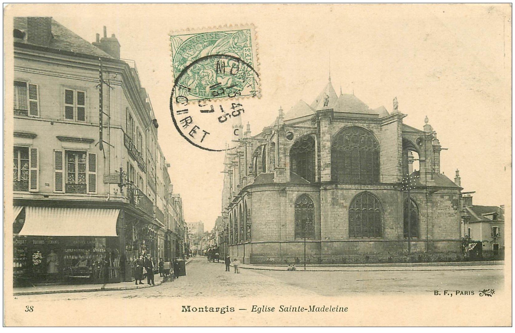 carte postale ancienne 45 MONTARGIS. Eglise Sainte-Madeleine 1907