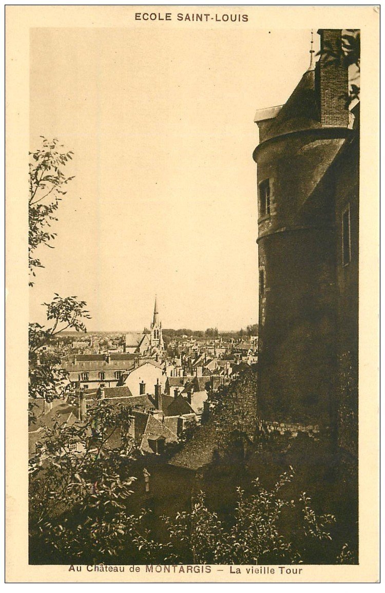 carte postale ancienne 45 MONTARGIS. La Vieille Tour 1936