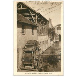 carte postale ancienne 45 MONTARGIS. Les Tannerie Roue à Aube 1916