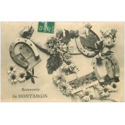 carte postale ancienne 45 MONTARGIS. Souvenir multivues 1909