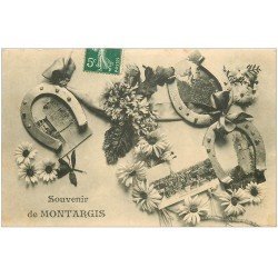 carte postale ancienne 45 MONTARGIS. Souvenir multivues 1909