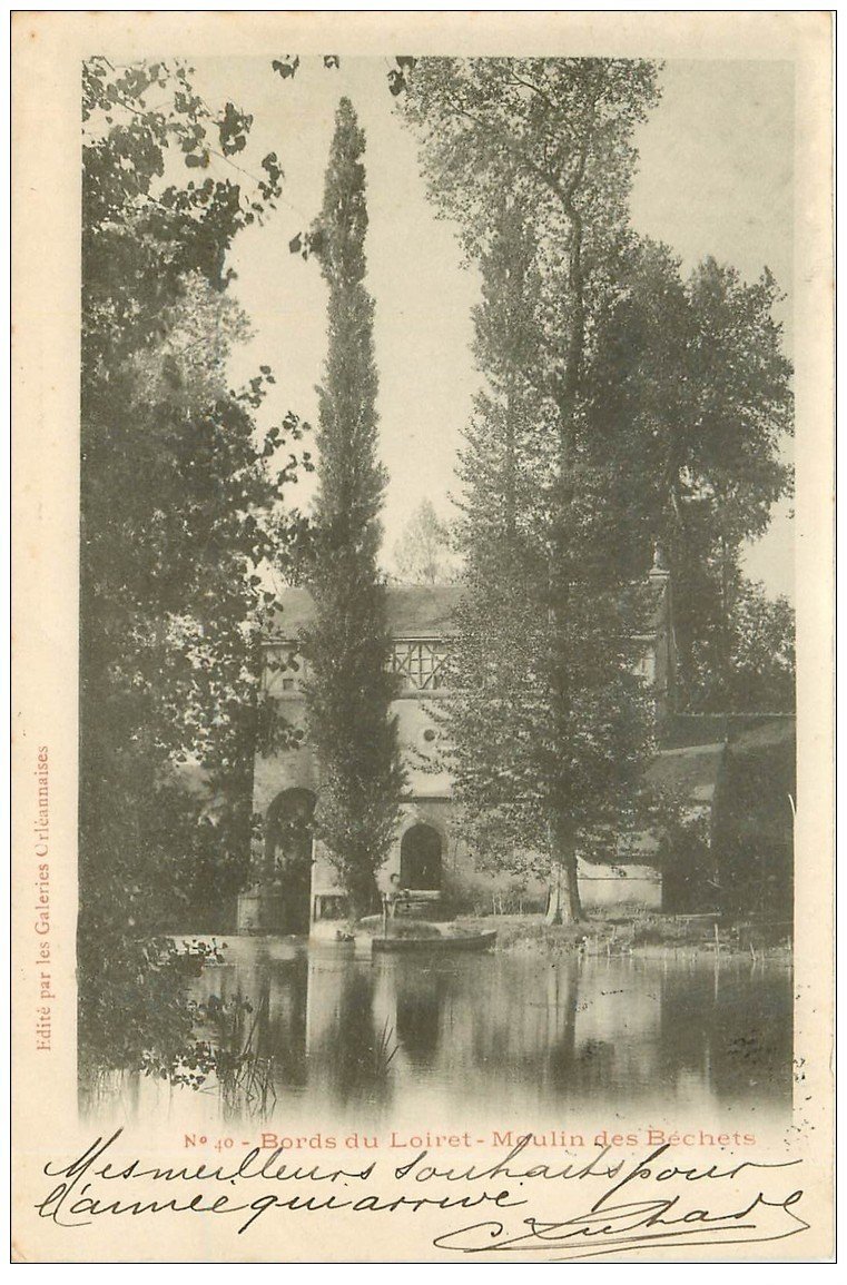 carte postale ancienne 45 MOULIN DES BECHETS 1902