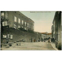 11 BADENS. Château et Place. Carte émaillographie