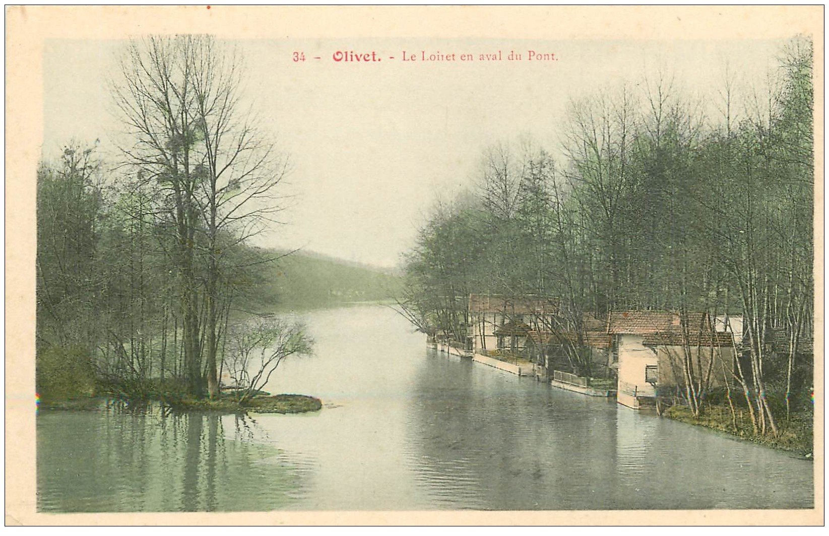 carte postale ancienne 45 OLIVET. Le Loiret en Aval du Pont