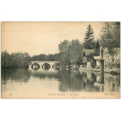 carte postale ancienne 45 OLIVET. Le Pont. Tampon régiment d'Artillerie