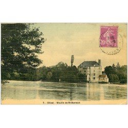 carte postale ancienne 45 OLIVET. Moulin de Saint-Samson. Carte toilée 1932