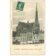 carte postale ancienne 45 PITHIVIERS. Eglise Place du Martroi 1907. Tampon Bazoches-les-Gaillardes