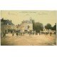 carte postale ancienne 45 PITHIVIERS. Epicerie Place Duhamel. Superbe Carte toilée 1907 Café de la Porte d'Orléans