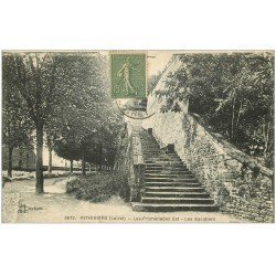 carte postale ancienne 45 PITHIVIERS. Les Promenades et Escaliers