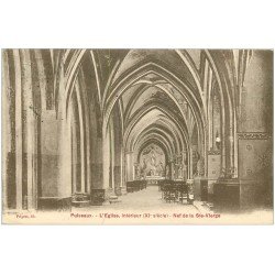 carte postale ancienne 45 PUISEAUX. Eglise Nef 1929