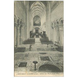 carte postale ancienne 45 SAINT-BENOIT-SUR-LOIRE. Basilique intérieur