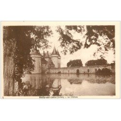 carte postale ancienne 45 SULLY-SUR-LOIRE. Château et Douves